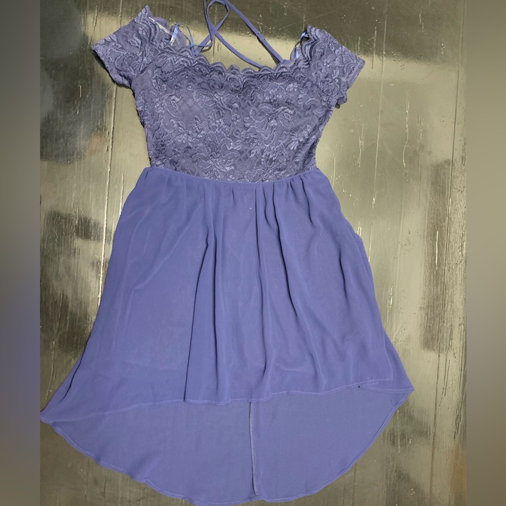 Navy Blue off the shoulders mini dress